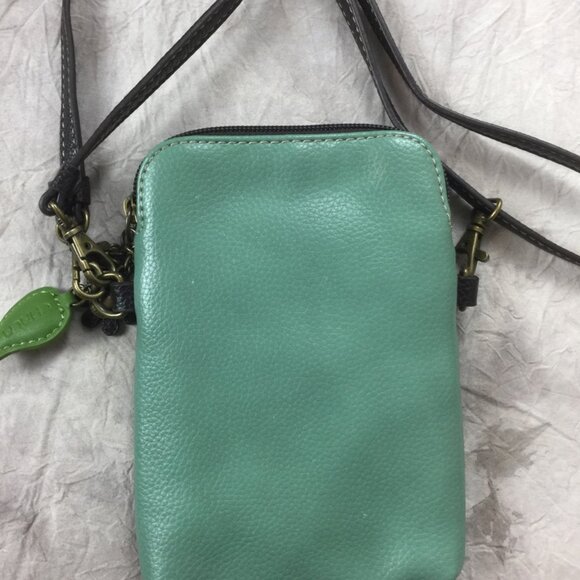 Crossbody Cell Phone Purse Chala Layered Bird Vegan Leather Adjustable Strap - Picture 8 of 11